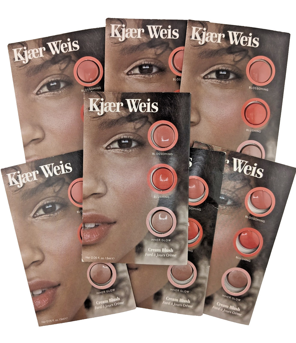 7x Kjaer Weis Cream Blush Premium Samples - Blossoming, Blushing, Inner Glow